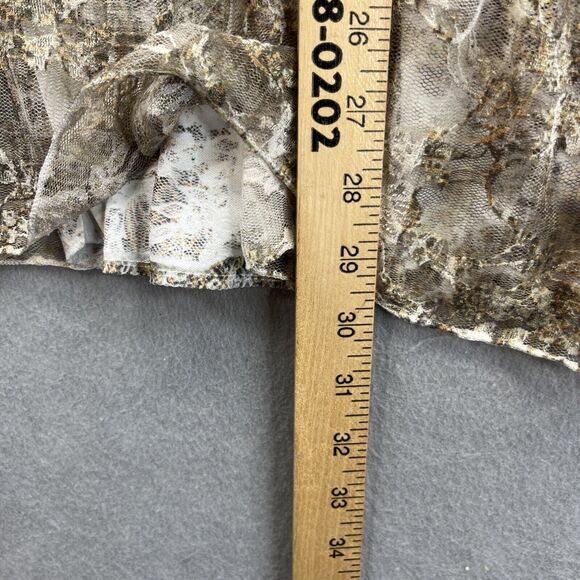 CAL STYLE Vintage Floral Tunic Lace Overlay Blouse Top XL Boho USA - Picture 7 of 8